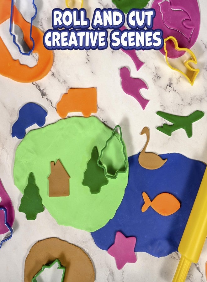 Ready 2 Learn Dough Roller and Cutters | Set of 17 | Dough Tools for Kids Ages 18m+ | Arts and Crafts Supplies for Toddlers | Roll, Cut, Mold and Play - Image 4